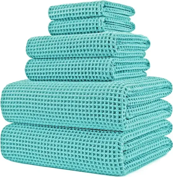 POLYTE Oversize, 60 x 30 in., Quick Dry Lint Free Microfiber Bath Towel Set, ...