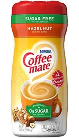 Coffee-Mate Sugar Free Hazelnut Powder Creamer