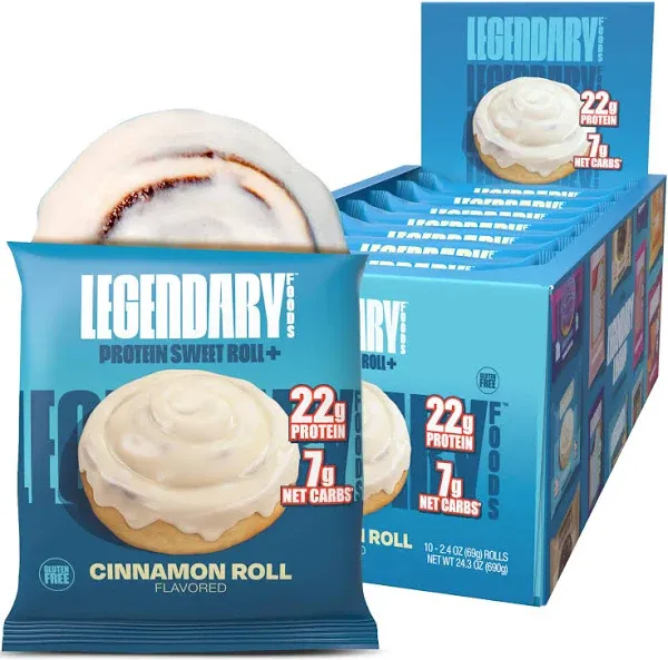 Legendary Foods 22 Gram High Protein Sweet Roll+ Bars