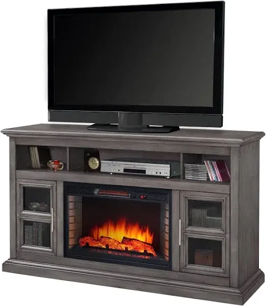 Muskoka Glendale Dark Weathered 58" Media Electric Fireplace-Grey