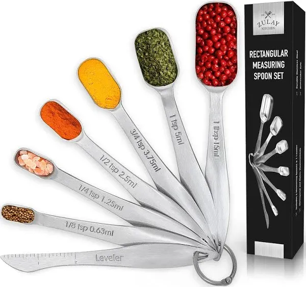 Zulay Kitchen Stainless Steel Measuring Spoons