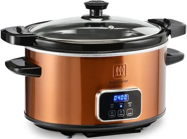 Toastmaster 4-Quart Digital Slow Cooker with Locking Lid (Copper)