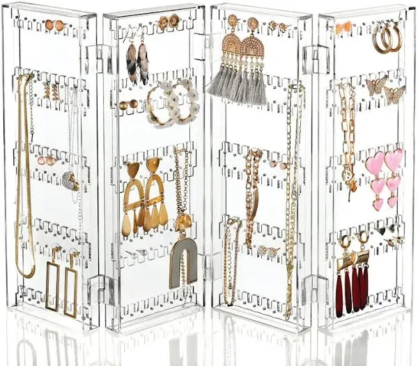 Sagler Jewelry Organizer - 6-Tier Earring Holder Rack For 140 Pairs Compact