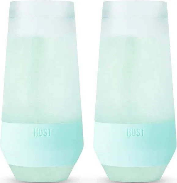 Champagne FREEZE Cooling Cups in Seafoam Tint HOST