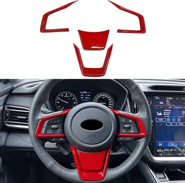 Kealas 4pcs Abs Steering Wheel Panel Frame Trim Cover for Subaru Forester Ascent Suv 2019-2024,for Impreza 2017-2024,for Legacy/outback