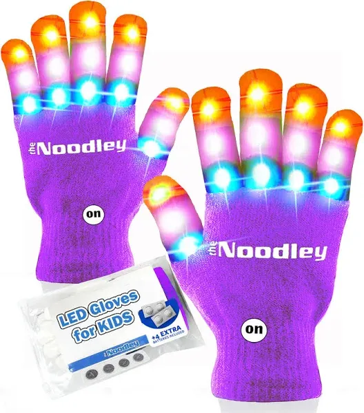 Boys Kids The Noodley Light Up LED Gloves