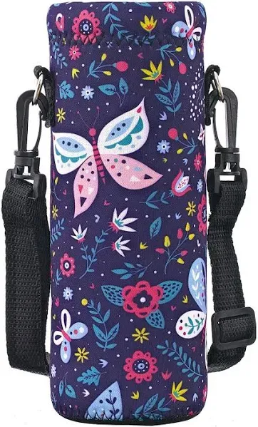 AUPET Water Bottle Bag Carrier,24oz/32oz Insulated Neoprene Bottle Sling Holder Case Pouch Cover for 1000ML