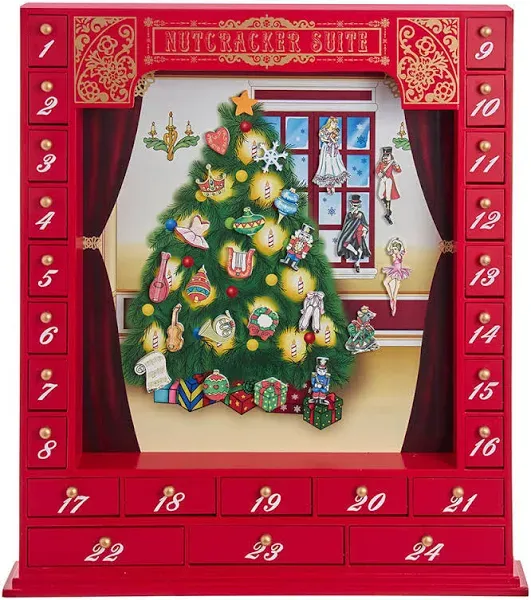 Kurt Adler 17.5" Wooden Nutcracker Suite Advent Calendar