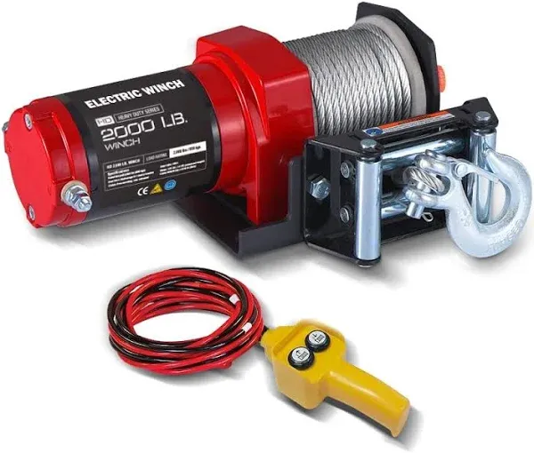 2000-lb. ATV/UTV Electric Winch with wirerope Kits, 12V for 2000lb 