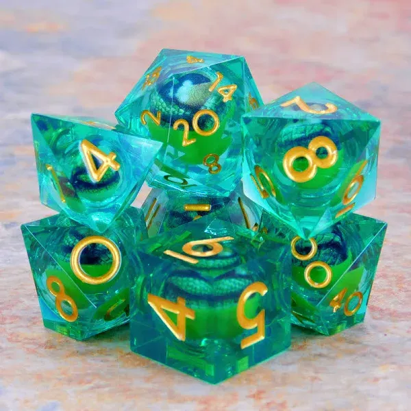 Sharp Edge Dragon Eye DND Dice Set