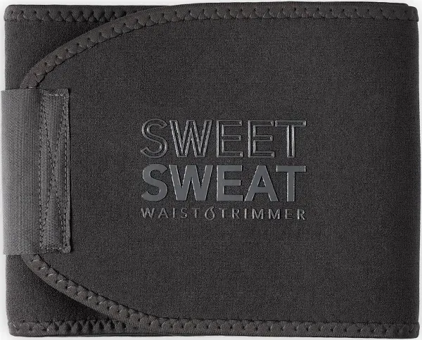 Sweet Sweat Waist Trimmer by Sports Research for Men &amp; Women - Matte Black - M