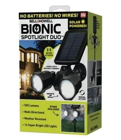 Howell Bionic Spotlight Duo Motion Sensing Solar Powered LED Spotlight