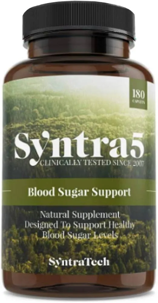 syntratech syntra5 180 caps multifaceted blood sugar support formula assists in maintaining healthy blood sugar levels backed by clinical research