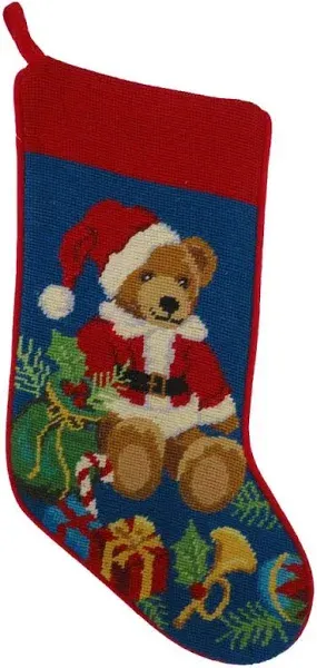 Peking Handicraft Bear Presents Needlepoint Stocking