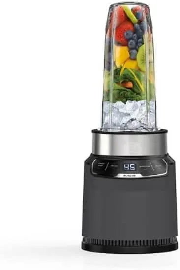 Ninja - Nutri-Blender Pro Personal Blender with Auto-iQ - Cloud Silver