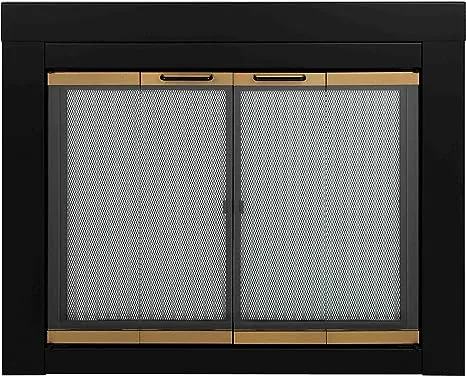 Pleasant Hearth AR-1021 Arrington Fireplace Glass Door, Black, Medium