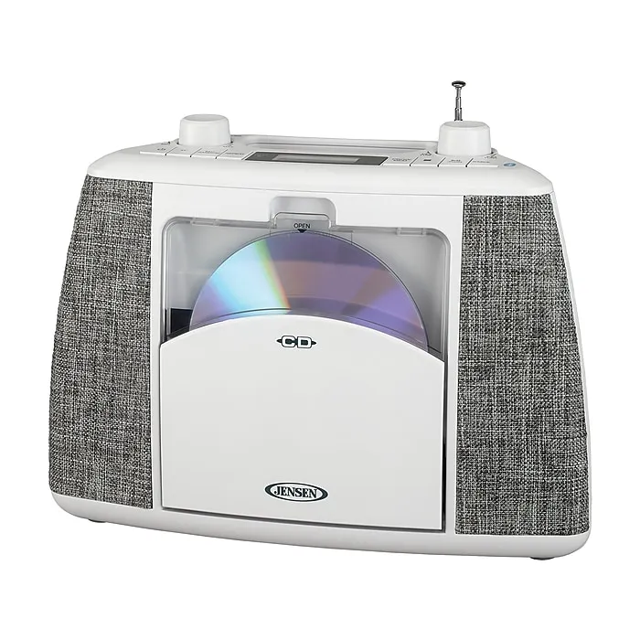 JENSEN Portable Bluetooth CD Music System - White (CD-565)