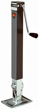 Bulldog Square Trailer Jack, No Mount, 8,000 lbs. Support Capacity, Side Wind, Weld-On, 15 in. Travel | 190754