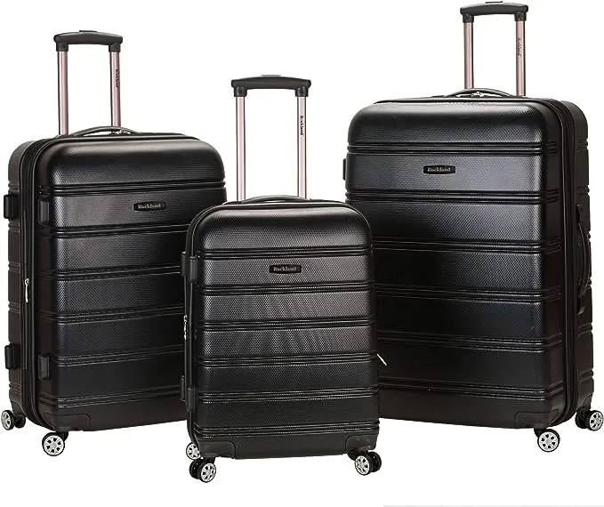 Rockland Melbourne 3-Piece Hardside Spinner Luggage Set