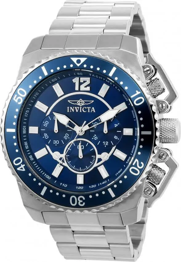 Invicta Men&s Pro Diver Silver Stainless-Steel Quartz Watch