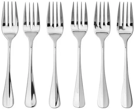 Oneida Savor Salad Forks, Set of 6,stainless steel silver