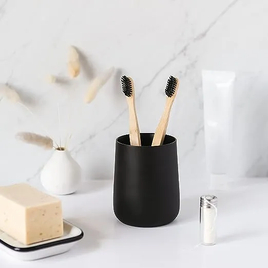 Matte Black Toothbrush and Toothpaste Holder Cup for Classic 