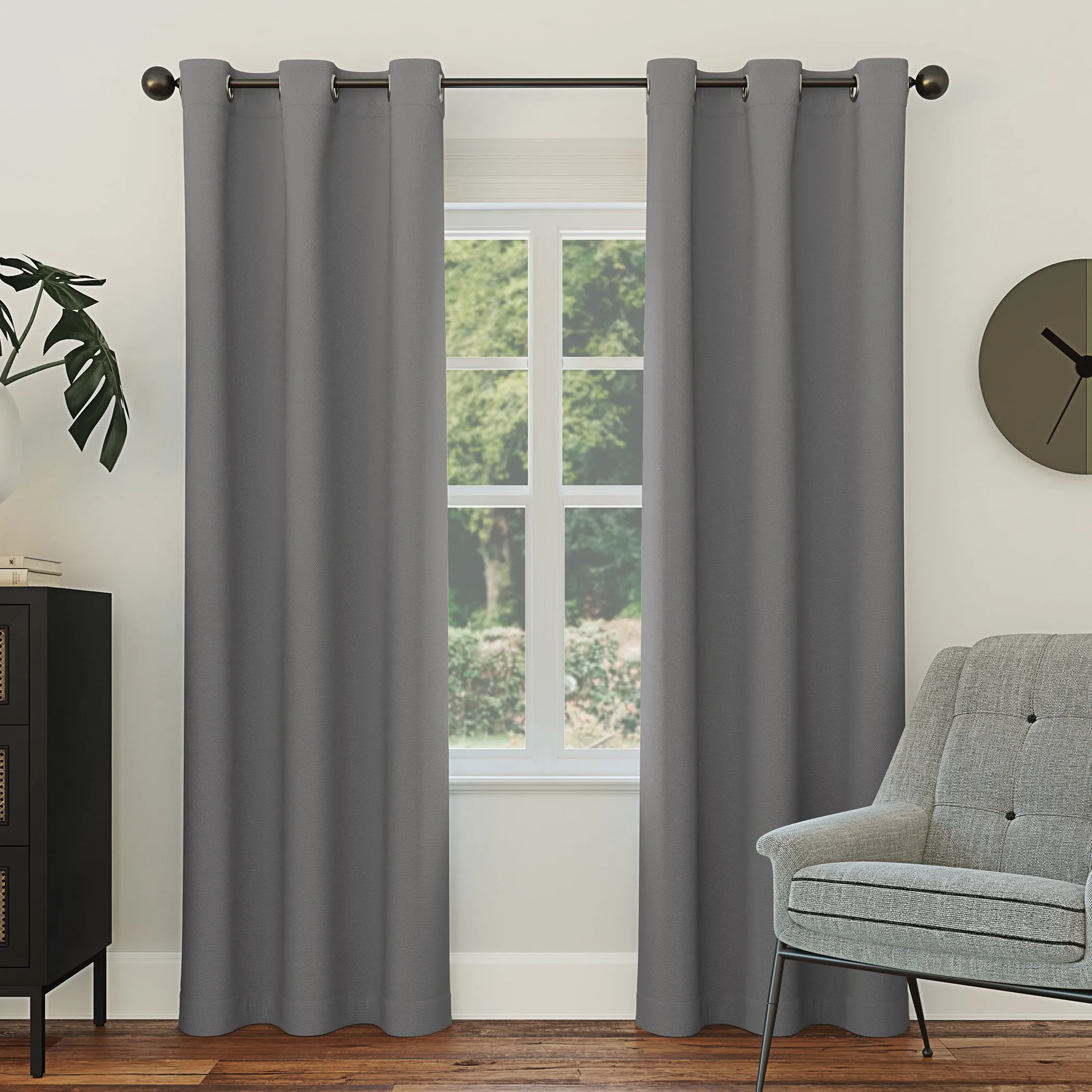 Sun Zero - Mariana Cocoa Blackout Grommet Curtain Panel, (95")