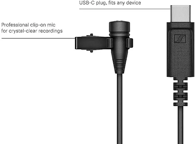 Sennheiser XS Lav USB-C Lapel Mic (Computers & Mobile Devices with USB-C Ports)