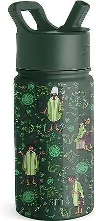 Simple Modern Disney Princesses Kids Water Bottle with Straw Lid | Reusable Insulated Stainless Steel Cup for Girls, School | Summit Collection | 14oz, Princesses Royal Beauty