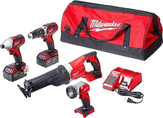 Milwaukee 2696-24 M18 4-Tool Cordless Combo Kit