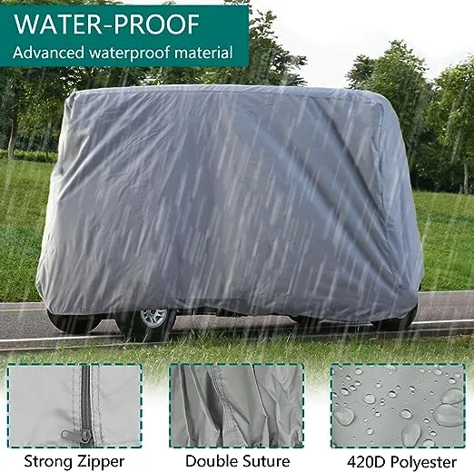 Lmeison 2 Waterproof Sunproof Golf Cart Cover