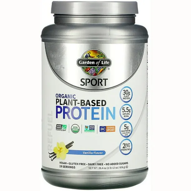 Garden of Life Organic Vegan Sport Protein Powder, Chocolate - Probiotics, BCAAs, 30g Plant Protein for Premium Post Workout Recovery, NSF Certified, Keto, Gluten & Dairy Free, Non GMO, 19 Servings