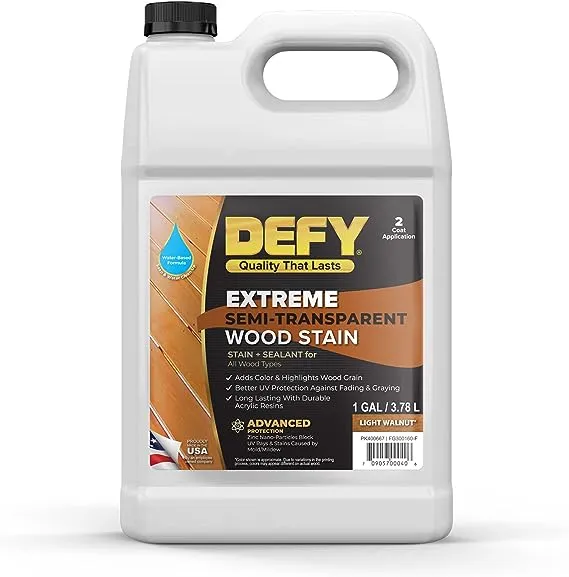 DEFY Extreme 5 Gallon Exterior Wood Stain, Crystal Clear