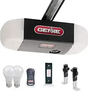 Genie 2055-LED Essentials Garage Door Opener, LED Bulbs Included, Ultra-Quiet Belt Drive Garage Door Opener