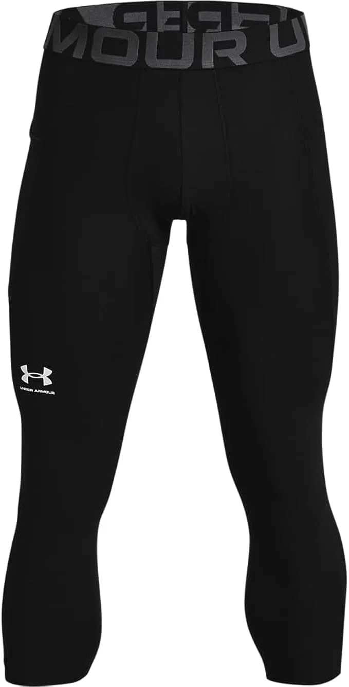 Under Armour Men's Armour HeatGear 3/4 Leggings , Black (001)/Pitch Gray , SmallUnder Armour Men's Armour HeatGear 3/4 Leggings , Black (001)/Pitch Gray , Small