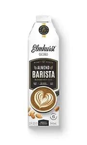 Elmhurst 1925 Barista Edition Almond Milk, Plant-Based, Vegan, 32 Ounce (Pack of 6)