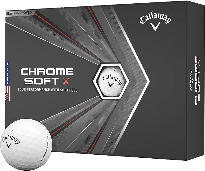 9 Pack CALLAWAY Chrome Soft X Premium Golf Balls Graphene Dual Softfast Core