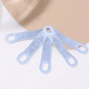 BCP 100 Pcs Clear Non-Slip Rubber Clothes Hanger Grips Clothing Hanger Strips 