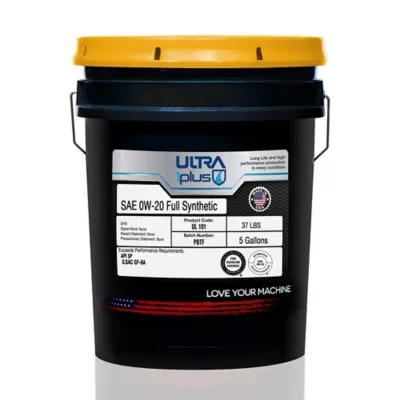 Ultra1Plus SAE 0W-20 Full Synthetic Oil API SP ILSAC GF-6A - 0W20 Motor Oil, 5 Quarts Jug