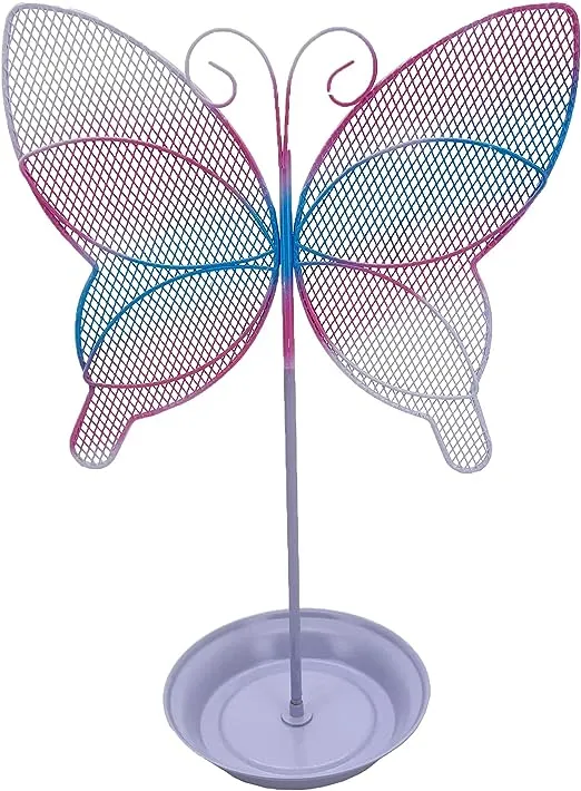 Cute Butterfly Jewelry Organizer – Purple Earring Jewelry Stand – Dresser Top Jewelry Organizer for Teens – Earring Holder