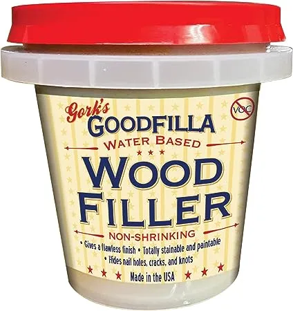 Water-Based Wood & Grain Filler - Maple/Beech/Pine - 8 oz By Goodfilla | Replace Every Filler & Putty | Repairs, Finishes & Patches | Paintable, Stainable, Sandable & Quick Drying