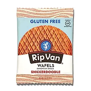 Rip Van Gluten-Free Snickerdoodle Stroopwafel Snickerdoodle - Healthy Gluten-Free Snacks - Non-GMO Snacks - Low Sugar (6g) - Low Calorie Snack - 12 CountRip Van Gluten-Free Snickerdoodle Stroopwafel…