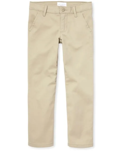 Girls Uniform Skinny Chino Pants - Sandy