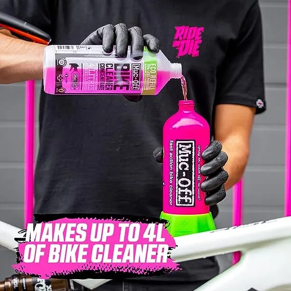 Muc Off Bike Cleaner Concentrate, 1 Liter - Fast-Action, Biodegradable Nano Gel Refill - Mixes with Water to Make Up to 4 liters of Bike WashMuc Off Bike Cleaner Concentrate, 1 Liter - Fast-A…