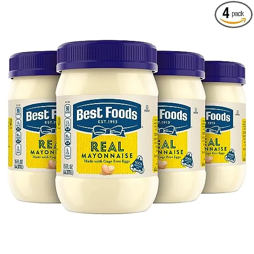 Best Foods Real Mayonnaise Creamy Condiment for Simple Meals Mayonnaise Sandwich Spread 15 oz, Pack of 4