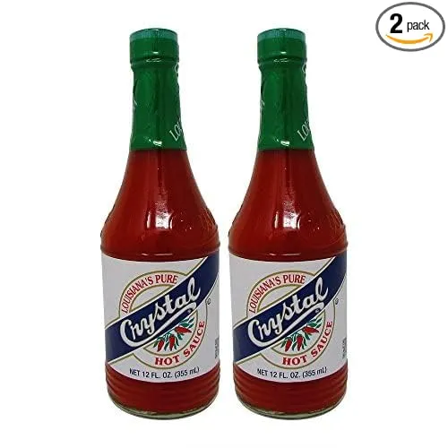 Bundle-2 Items : Crystal Hot Sauce Louisiana's Pure Hot Sauce, 12 Oz (Pack of 2) 