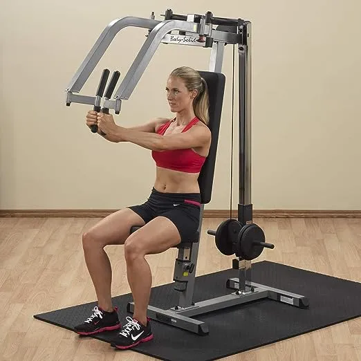 Body-Solid (GPM65B) Dual Function PEC Machine - Plate Loaded, Adjustable Chest, Back & Shoulder Workout Equipment