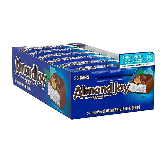 ALMOND JOY Coconut and Almond Chocolate Candy Bars, 1.61 oz (36 Count)