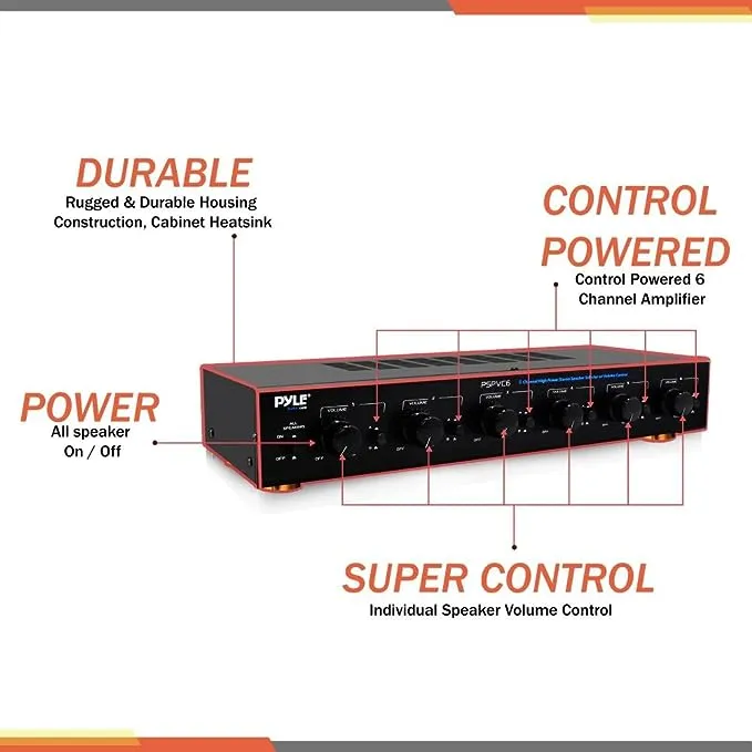 Sound Around Pspvc6 6 Channel High Power Stereo Speaker Selector