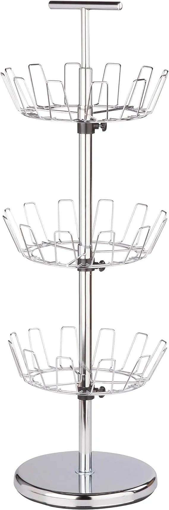 Honey-Can-Do SHO-01482 3-Tier Chrome Shoe Tree, 